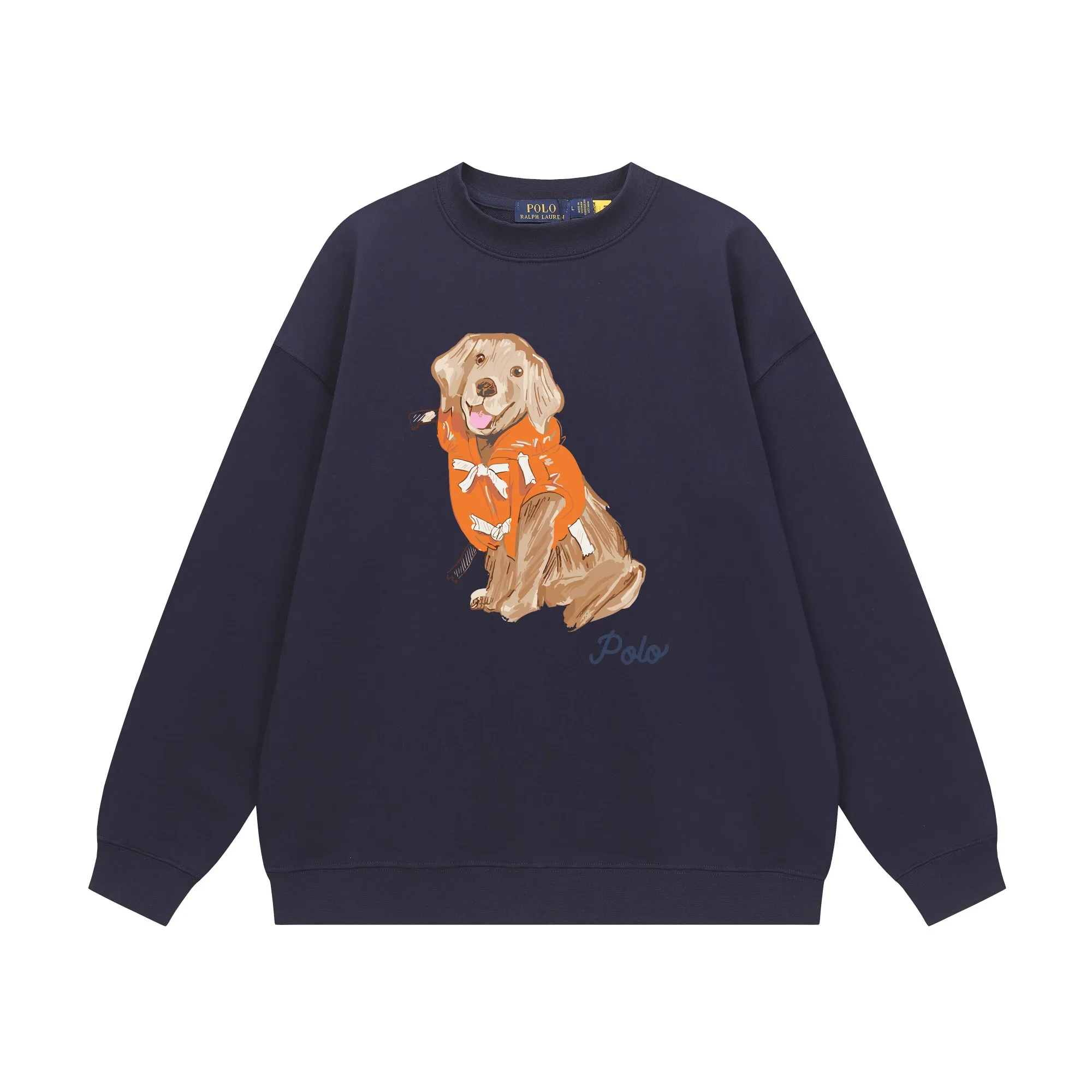 P200 Long-term stock] RalphLauren/Ralph Lauren 2025 autumn and winter new bear letter print 420g heavy large terry sweatshirt Ralph Lauren's age-reducing item, the coat fabric is made of 85% cotton ➕15% polyester, which not only retains the softness, comfort and breathability of cotton, but also adds the wear resistance and wrinkle resistance of polyester fiber, making the clothes more durable and easy to care for. Even in slightly cooler weather, you won't feel stuffy when wearing it. This kind of fabric has a natural crisp feel and is not easy to pill or deform. The bear on the chest is printed with English letters. It is full of color, full of three-dimensionality, and lifelike, adding a bit of liveliness and interest to the whole sweatshirt. There is no pressure to dress, regardless of age or gender. Complete accessories! Color: black, white, navy blue, light floral gray Size: M-L-XL-XXL